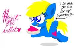 Size: 3072x2010 | Tagged: safe, artist:hearttheartist, derpibooru import, oc, oc:heart cake, unofficial characters only, pegasus, pony, female, simple background, tongue out, white background