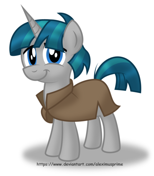 Size: 1024x1174 | Tagged: safe, artist:aleximusprime, derpibooru import, stygian, pony, unicorn, shadow play, clothes, cute, looking at you, male, simple background, smiling, solo, stallion, stygianbetes, transparent background