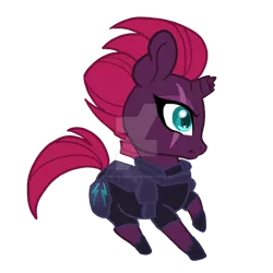 Size: 1024x1024 | Tagged: safe, artist:therealakineko, derpibooru import, tempest shadow, pony, unicorn, female, simple background, solo, transparent background, watermark