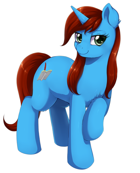 Size: 1863x2300 | Tagged: safe, artist:evomanaphy, derpibooru import, oc, oc:cyclorra, unofficial characters only, pony, unicorn, commission, disguise, disguised changeling, female, mare, raised hoof, shy, simple background, smiling, solo, transparent background