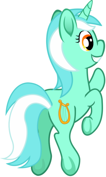 Size: 462x771 | Tagged: safe, artist:malte279, derpibooru import, lyra heartstrings, pony, unicorn, enthusiastic, female, free to use, mare, rear, simple background, smiling, solo, three quarter view, transparent background, vector