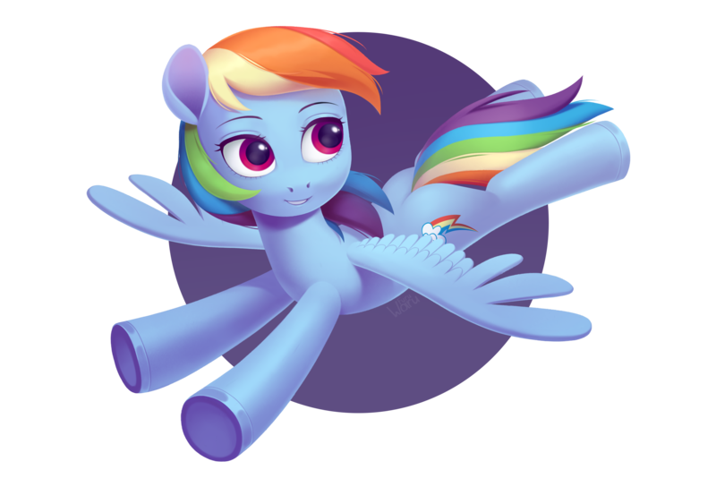 Size: 2500x1700 | Tagged: safe, artist:furuwaru, derpibooru import, rainbow dash, pegasus, pony, female, flying, mare, simple background, solo, transparent background