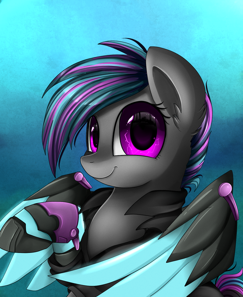 Safe Artist Pridark Derpibooru Import Oc Oc Keyphrase Cyborg Pegasus Pony