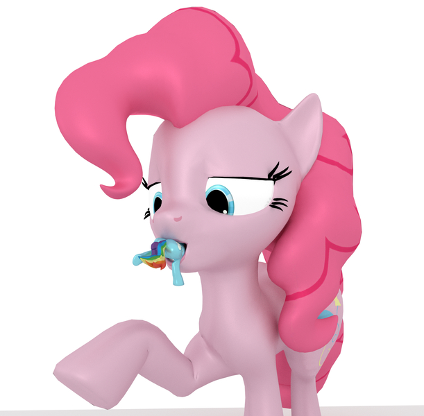 Size: 2000x1964 | Tagged: 3d, artist:ari ardwolf, artist:ghost reviews, blender, candy, clothes, derpibooru import, fetish, flank, food, macro, micro, pinkie pie, pinkie pred, plot, ponies eating ponies, preydash, questionable, rainbow dash, safe vore, skittles, uniform, vore, willing vore, wonderbolts uniform