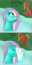 Size: 750x1502 | Tagged: safe, artist:jitterbugjive, derpibooru import, oc, oc:pun, oc:windswept, unofficial characters only, earth pony, kelpie, pony, ask pun, ask, facefin, female, mare, pun, tumblr
