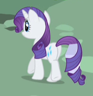 Size: 193x198 | Tagged: safe, derpibooru import, screencap, rarity, pony, unicorn, party of one, butt, cropped, female, mare, plot, prehensile tail, solo, tail hold