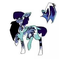 Size: 800x800 | Tagged: safe, artist:queenofvipers, derpibooru import, oc, oc:nightstorm, unofficial characters only, bat pony, pony, bat pony oc, ear piercing, earring, fangs, jewelry, male, piercing, simple background, solo, stallion, white background