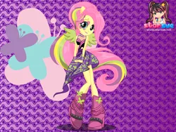 Size: 794x598 | Tagged: safe, artist:user15432, derpibooru import, fluttershy, equestria girls, rainbow rocks, boots, clothes, dressup, dressup game, equestria girls rainbow rocks, female, hasbro, hasbro studios, ponied up, pony ears, rainbow hair, rock and roll, shoes, starsue, winged humanization, wings