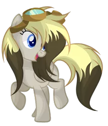 Size: 1024x1188 | Tagged: safe, artist:mintoria, derpibooru import, oc, oc:max whooves, unofficial characters only, pegasus, pony, female, goggles, mare, offspring, parent:derpy hooves, parent:doctor whooves, parents:doctorderpy, simple background, solo, transparent background