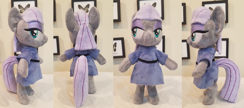 Size: 1024x453 | Tagged: safe, artist:plushypuppy, derpibooru import, maud pie, earth pony, pony, anthro plushie, bipedal, clothes, dress, female, irl, mare, photo, plushie, solo, standing