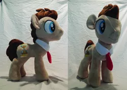 Size: 3567x2540 | Tagged: safe, artist:plushypuppy, derpibooru import, doctor whooves, time turner, pony, irl, male, necktie, photo, plushie, solo, stallion, standing