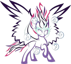 Size: 3339x3000 | Tagged: safe, alternate version, artist:up1ter, derpibooru import, sci-twi, twilight sparkle, ponified, alicorn, pony, equestria girls, elements of harmony, equestria girls ponified, lineart, midnight sparkle, raised hoof, simple background, solo, transparent background