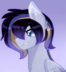 Size: 1101x1200 | Tagged: safe, artist:sugaryicecreammlp, derpibooru import, oc, oc:starry comet, pegasus, pony, bust, male, portrait, solo, stallion