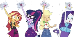 Size: 2048x1044 | Tagged: safe, artist:superbobiann, derpibooru import, editor:superbobiann, applejack, rarity, sci-twi, sunset shimmer, twilight sparkle, equestria girls, equestria girls series, background removed, simple background, transparent background