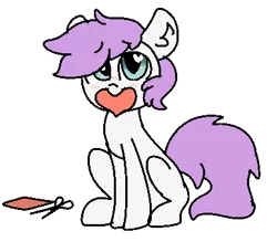 Size: 389x340 | Tagged: safe, artist:nootaz, derpibooru import, oc, oc:sophi, unofficial characters only, earth pony, pony, blank flank, blushing, commission, heart, heart eyes, mouth hold, simple background, solo, transparent background, wingding eyes