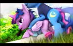 Size: 1920x1234 | Tagged: explicit, artist:skilm, derpibooru import, night light, twilight sparkle, twilight sparkle (alicorn), alicorn, pony, unicorn, 3d, anus, balls, bottomless, clothes, cum, daddy, daughter, father and daughter, female, grass, horsecock, incest, infidelity, male, mare, nudity, outdoors, partial nudity, penetration, penis, ponut, sex, shipping, source filmmaker, stallion, straight, tongue out, twinight, vaginal