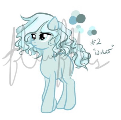 Size: 397x394 | Tagged: safe, artist:flufflesauce, artist:mayrinmewmew, derpibooru import, oc, earth pony, pony, adoptable, blue, female, for sale, short hair, solo