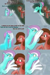 Size: 1502x2256 | Tagged: suggestive, artist:jitterbugjive, derpibooru import, oc, oc:pun, oc:windswept, earth pony, kelpie, pony, ask pun, ask, blushing, comic, female, implied fingering, mare