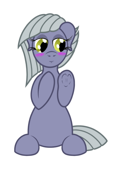 Size: 3600x5100 | Tagged: safe, artist:fascismnotincluded, derpibooru import, limestone pie, pony, blushing, high res, personality swap, simple background, sitting, solo, transparent background, underhoof, vector