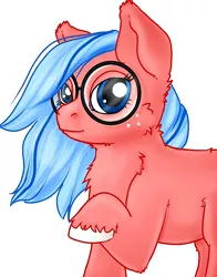 Size: 940x1196 | Tagged: safe, artist:flickswitch, derpibooru import, oc, oc:flickswitch, unofficial characters only, earth pony, pony, cheek fluff, cute, digital art, female, fluffy, freckles, glasses, mare, ponysona, simple background, solo, transparent background, updated