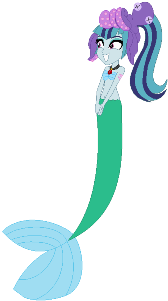 Size: 425x759 | Tagged: safe, artist:selenaede, artist:user15432, derpibooru import, sonata dusk, mermaid, octopus, equestria girls, rainbow rocks, barely eqg related, base used, cala maria, clothes, crossover, cuphead, fins, hasbro, hasbro studios, jewelry, mermaid tail, mermaidized, necklace, pendant, seashell bra, species swap, studio mdhr, tail