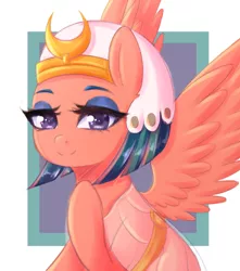 Size: 2786x3145 | Tagged: safe, artist:fluffymaiden, derpibooru import, somnambula, pegasus, pony, eyeshadow, female, lidded eyes, looking at you, makeup, mare, smiling, solo