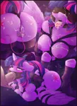 Size: 2577x3540 | Tagged: explicit, artist:dimwitdog, derpibooru import, twilight sparkle, twilight sparkle (alicorn), alicorn, anthro, human, unguligrade anthro, ahegao, anus, arm behind back, balls, bdsm, blindfold, blowjob, blushing, bondage, bound wings, breast bondage, breasts, busty twilight sparkle, chest fluff, clothes, creampie, crying, cum, cum in mouth, cutie mark, dock, egg vibrator, evening gloves, eyes rolling back, female, female focus, femsub, fingerless gloves, gag, gloves, human on anthro action, image, interspecies, latex, lidded eyes, long gloves, male, maledom, nipples, nudity, open mouth, oral, oral creampie, pants, penis, png, ring gag, rope, sex, sex toy, socks, solo focus, straight, submissive, tail wrap, tears of pleasure, thigh highs, tongue out, trembling, twibutt, twisub, underhoof, vibrator