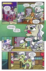 Size: 854x1313 | Tagged: apple bloom, applejack, artist:agnesgarbowska, big macintosh, chelsea porcelain, derpibooru import, geri, granny smith, idw, mr. waddle, pearly stitch, ponyville mysteries, safe, scootaloo, spoiler:comic, spoiler:comicponyvillemysteries3, sweetie belle