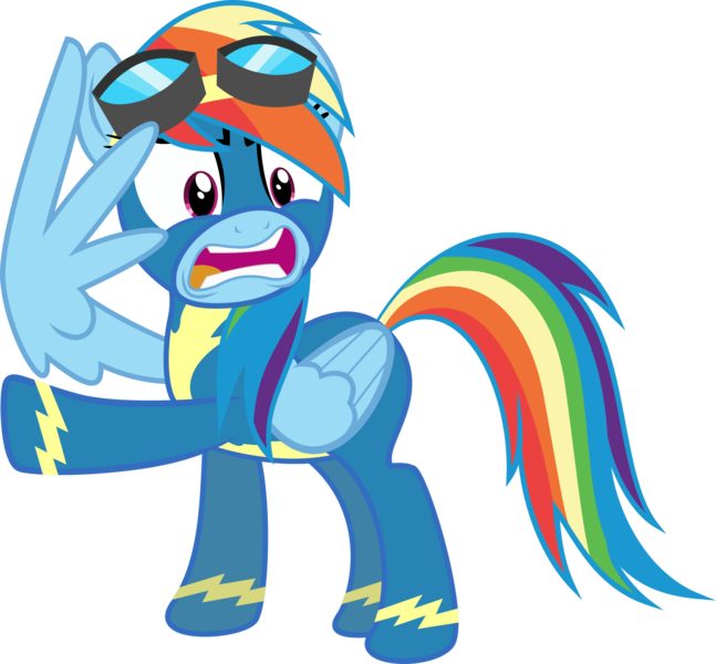 Size: 1653x1534 | Tagged: artist:ponkus, clothes, derpibooru import, female, goggles, mare, parental glideance, rainbow dash, safe, simple background, solo, transparent background, uniform, vector, wonderbolts, wonderbolts uniform