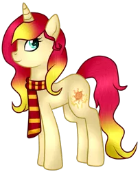 Size: 809x993 | Tagged: safe, artist:bluemoonbluepony, derpibooru import, oc, oc:miss shimmer, pony, unicorn, clothes, female, mare, scarf, simple background, solo, transparent background