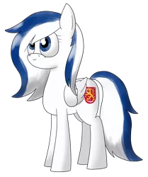 Size: 1027x1229 | Tagged: safe, artist:moonatik, derpibooru import, oc, ponified, unofficial characters only, pegasus, pony, coat of arms, cute, finland, nation ponies, simple background, solo, transparent background