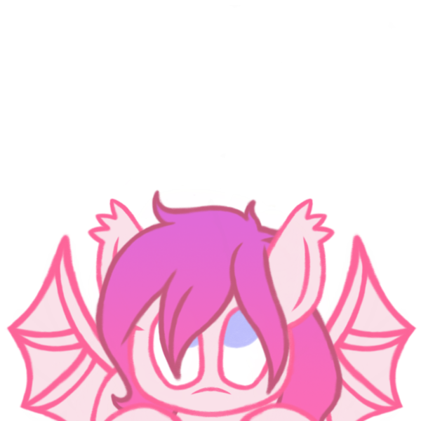 Size: 1080x1080 | Tagged: safe, artist:showtimeandcoal, derpibooru import, oc, oc:luscious desire, unofficial characters only, bat pony, bat pony oc, commission, cute, female, filly, icon, mare, pink, simple background, solo, transparent background, ych result