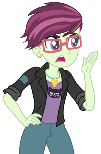 Size: 2700x4112 | Tagged: safe, artist:razethebeast, derpibooru import, equestria girls, equestria girls series, road trippin, clothes, glasses, hand on hip, katrina hadley, open mouth, pants, simple background, solo, talking, transparent background, vector