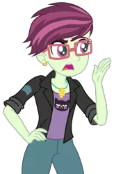 Size: 2700x4112 | Tagged: safe, artist:razethebeast, derpibooru import, equestria girls, equestria girls series, road trippin, clothes, glasses, hand on hip, katrina hadley, open mouth, pants, simple background, solo, talking, transparent background, vector
