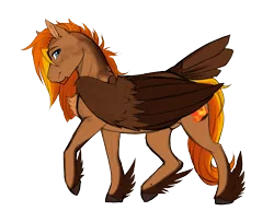 Size: 3300x2550 | Tagged: safe, artist:theecchiqueen, deleted from derpibooru, derpibooru import, oc, oc:singe, unofficial characters only, pegasus, pony, body freckles, freckles, gift art, looking back, male, simple background, smiling, solo, stallion, tail feathers, transparent background, unshorn fetlocks