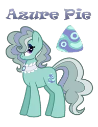 Size: 833x1085 | Tagged: safe, artist:andy-hazards, derpibooru import, oc, oc:azure pie, unofficial characters only, earth pony, pony, base used, female, magical lesbian spawn, mare, offspring, parent:coco pommel, parent:marble pie, parents:marblecoco, simple background, solo, transparent background