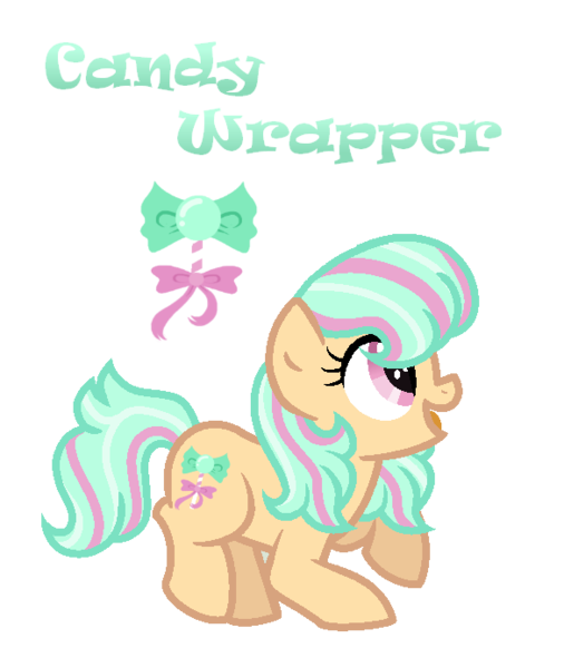 Size: 585x694 | Tagged: safe, artist:andy-hazards, derpibooru import, oc, oc:candy wrapper, unofficial characters only, earth pony, pony, base used, female, filly, magical lesbian spawn, offspring, parent:bon bon, parent:lyra heartstrings, parents:lyrabon, simple background, solo, transparent background