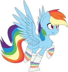 Size: 5211x5485 | Tagged: safe, artist:renderpoint, derpibooru import, rainbow dash, pegasus, pony, absurd resolution, clothes, female, mare, rainbow socks, simple background, socks, solo, striped socks, transparent background, wings