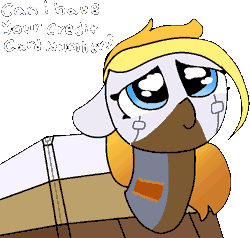 Size: 656x625 | Tagged: animated, artist:nootaz, blinking, cute, derpibooru import, dialogue, female, floppy ears, gif, loot box, mare, oc, oc:looty, original species, overwatch, puppy dog eyes, safe, simple background, solo, this will end in bankruptcy, this will end in identity theft, transparent background, unofficial characters only