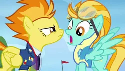 Size: 512x288 | Tagged: angry, derpibooru import, dismissed, drill sergeant, expelled, glare, heartbreak, lightning dust, safe, screencap, shocked, spitfire, tearjerker, wonderbolts academy