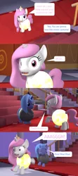 Size: 1920x4320 | Tagged: safe, artist:red4567, derpibooru import, princess celestia, princess luna, pony, 3d, cewestia, clothes, comic, costume, cute, death star, dialogue, duo, female, filly, pink-mane celestia, source filmmaker, speech bubble, sun, that's no moon, woona, younger