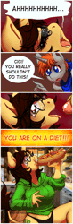 Size: 1000x3067 | Tagged: animated, animated comic, anthro, artist:pony straponi, bait and switch, comic, comics, comic strip, commission, derpibooru import, dialogue, diet, food, hot dog, meat, oc, oc:cici, oral, sausage, speech bubble, suggestive, suggestive eating, teasing, unofficial characters only, vertical, ych result
