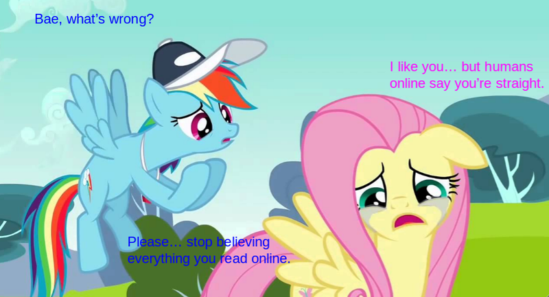 Size: 956x517 | Tagged: safe, derpibooru import, edit, edited screencap, screencap, fluttershy, rainbow dash, hurricane fluttershy, crying, female, flutterdash, lesbian, meme, otp, shipping