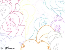 Size: 842x646 | Tagged: safe, artist:prismspark, derpibooru import, applejack, derpy hooves, fluttershy, octavia melody, pinkie pie, rainbow dash, rarity, trixie, twilight sparkle, pony, applebutt, balloonbutt, bubble butt, butt, butt only, flutterbutt, gift art, mane six plots, ms paint, plot, rainbutt dash, rearity, sketch, the great and powerful ass, treblebutt, twibutt