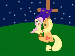 Size: 736x552 | Tagged: applejack, artist needed, bible, christianity, cross, crying, derpibooru import, fluttershy, religious headcanon, safe