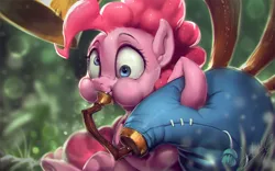 Size: 1200x750 | Tagged: safe, artist:assasinmonkey, derpibooru import, pinkie pie, earth pony, pony, yakity-sax, derp, faic, female, mare, musical instrument, puffy cheeks, shiny, silly, silly pony, solo, song of my people, that was fast, yovidaphone, yovidapie