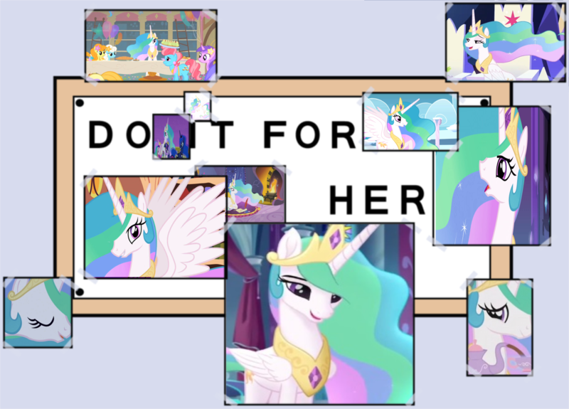 Size: 1459x1049 | Tagged: alicorn, crown, derpibooru import, do it for her, exploitable meme, female, jewelry, mare, meme, my little pony: the movie, princess celestia, regalia, safe, screencap, shitposting