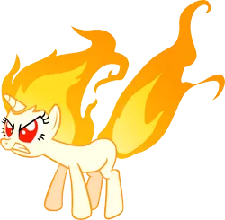 Size: 10490x10270 | Tagged: safe, artist:rainbowplasma, derpibooru import, screencap, twilight sparkle, feeling pinkie keen, absurd resolution, angry, animation error, burning, cute when angry, female, furious, gritted teeth, image, mane of fire, mare, png, rapidash twilight, red eyes, simple background, sin of wrath, solo, tail of fire, transparent background, vector, video game reference
