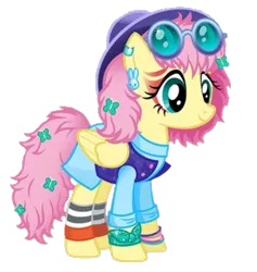 Size: 640x674 | Tagged: 80s, derpibooru import, fluttershy, gameloft, hoofgazer fluttershy, safe, simple background, solo, transparent background