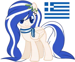Size: 1024x854 | Tagged: safe, artist:cosmicwitchadopts, derpibooru import, ponified, pegasus, pony, female, greece, mare, nation ponies, simple background, solo, transparent background